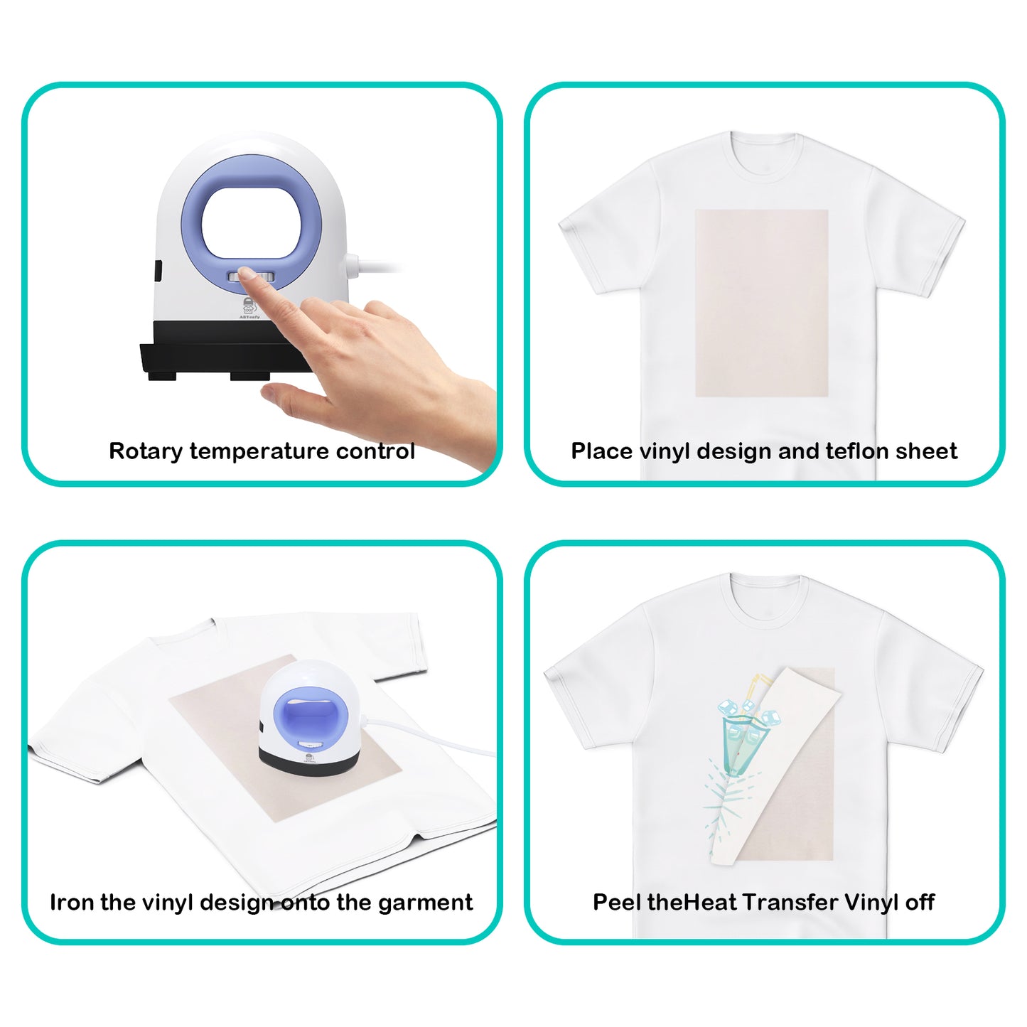 4''x3'' Heat Press(Purple)