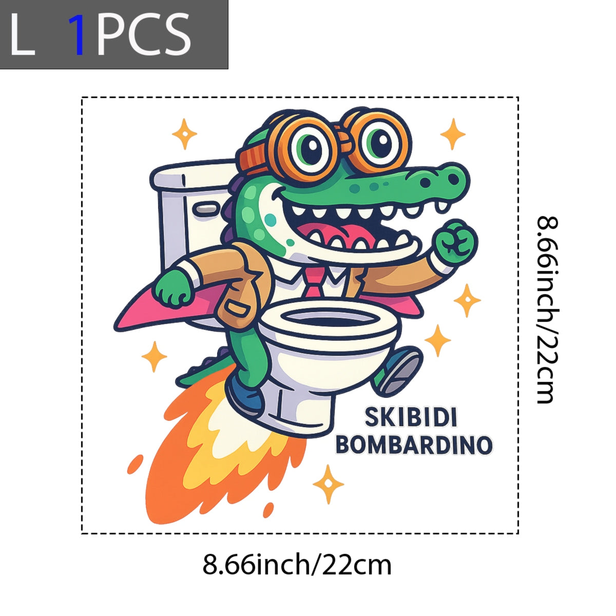 DTF Heat Transfer Iron On Sticker: Creative Toilet Seat Character Sticker for DIY Clothing Bags Accessories and Home Decor
