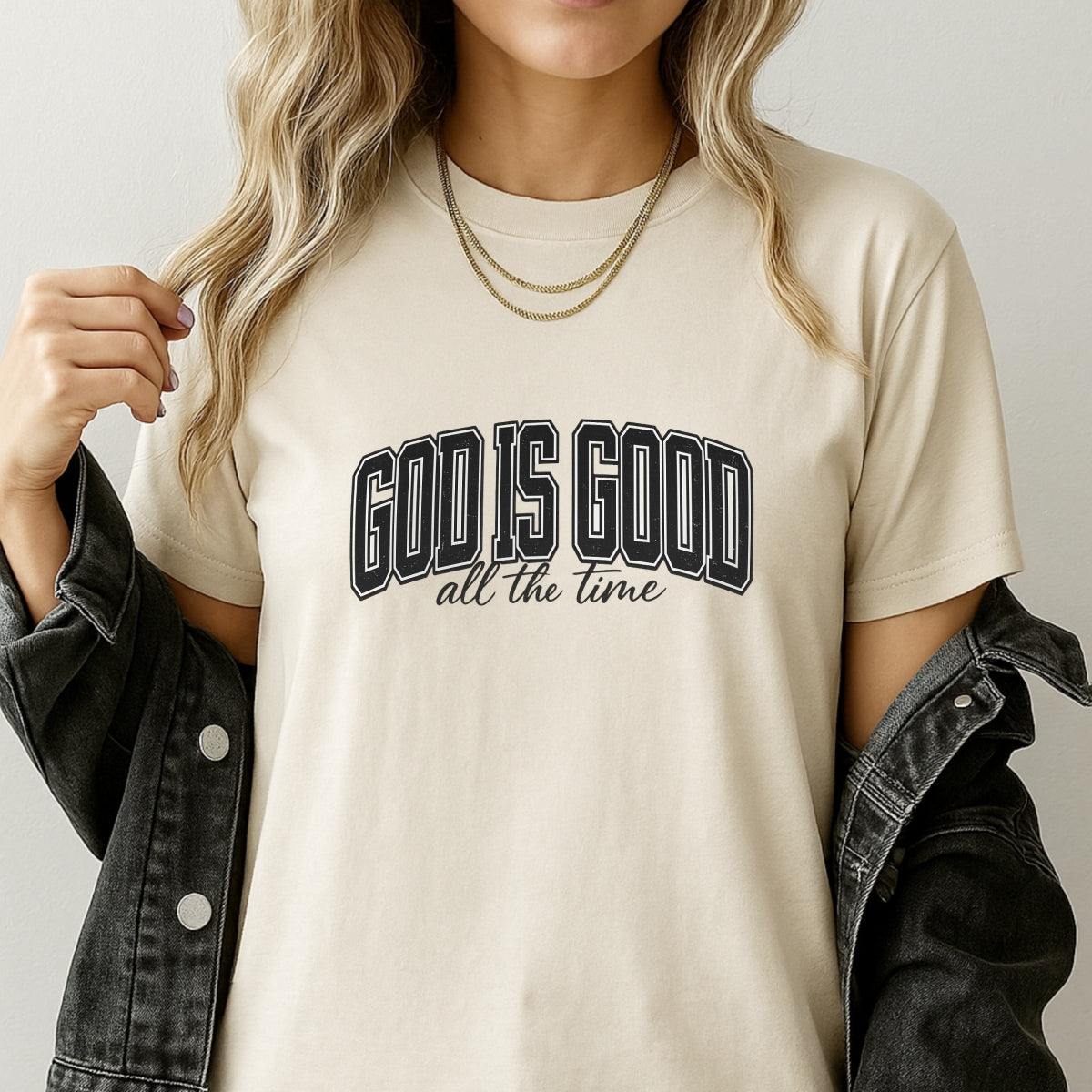 DTF Heat Transfer Iron On Sticker 'God Is Good' Christian Stickers, Religious Quotes Applications for Clothing, Jeans, Bags, Shoes, Hats, Jackets