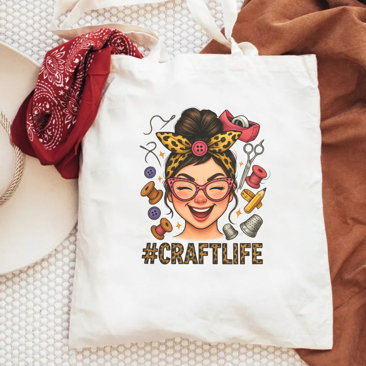 "CRAFT LIFE" DTF Transfers | Edgy Applique Patches for Streetwear & Home Textiles | Bold Graphic Art Style | High-Definition Color Retention | Reusable DIY Decor Solution