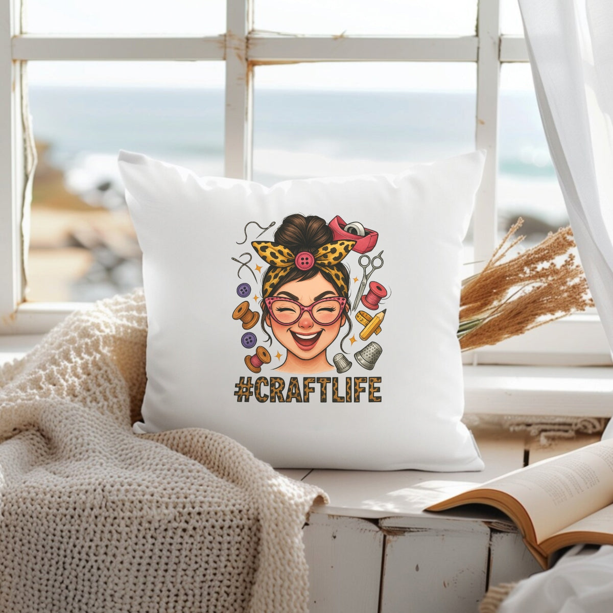 "CRAFT LIFE" DTF Transfers | Edgy Applique Patches for Streetwear & Home Textiles | Bold Graphic Art Style | High-Definition Color Retention | Reusable DIY Decor Solution