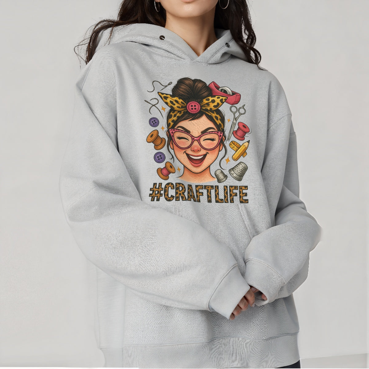 "CRAFT LIFE" DTF Transfers | Edgy Applique Patches for Streetwear & Home Textiles | Bold Graphic Art Style | High-Definition Color Retention | Reusable DIY Decor Solution