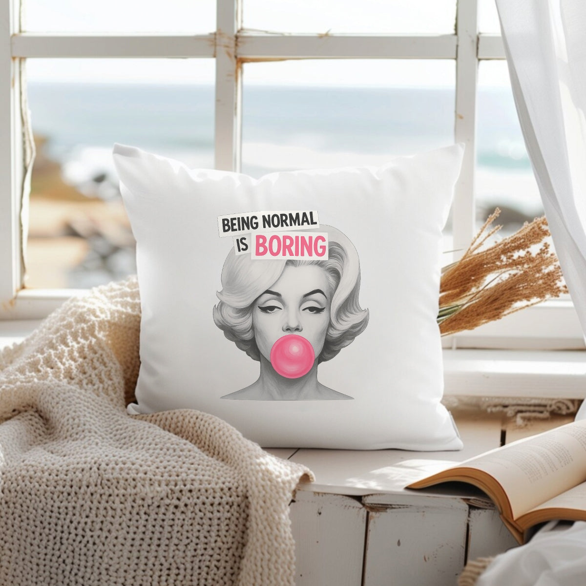 "Normal Is Boring" Iron-On Transfer Sticker, Vintage Inspired， DIY Heat Press Decal for T-Shirts