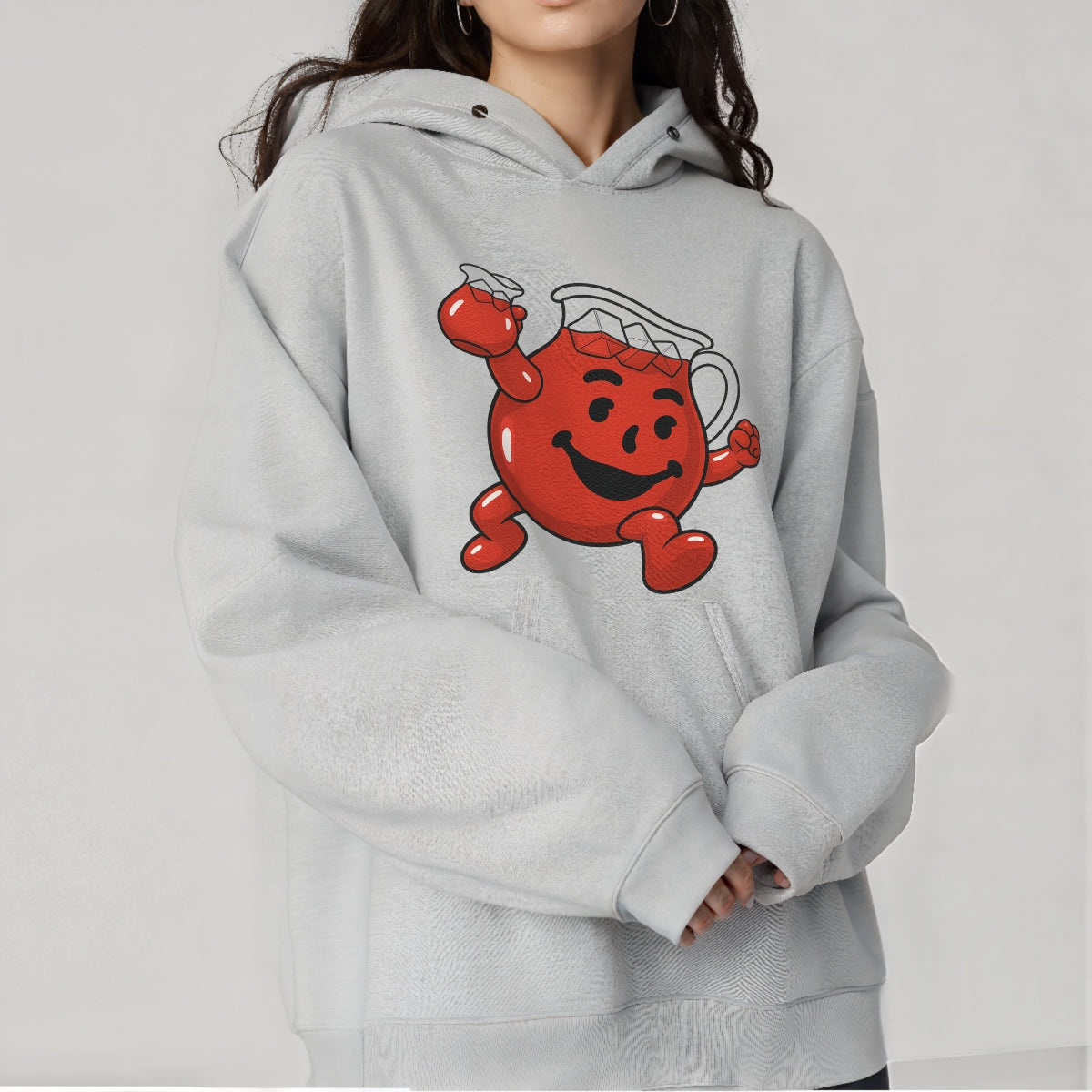 Funny Kool-Aid Man Iron-On Heat Transfer Sticker ， Retro Cartoon Graphic Decal for DIY T-Shirts, Hoodies, Bags ， Washable and Easy to Apply Vinyl Patch for all”