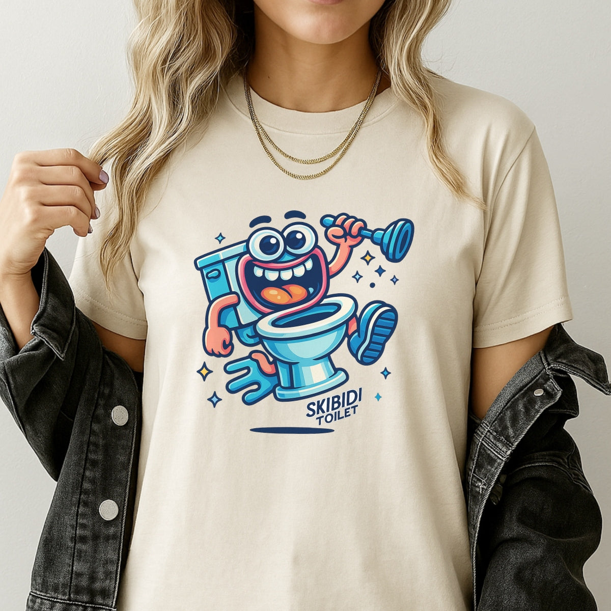 DTF Heat Transfer Iron On Sticker: Creative Toilet Seat Character Sticker for DIY Clothing Bags Accessories and Home Decor