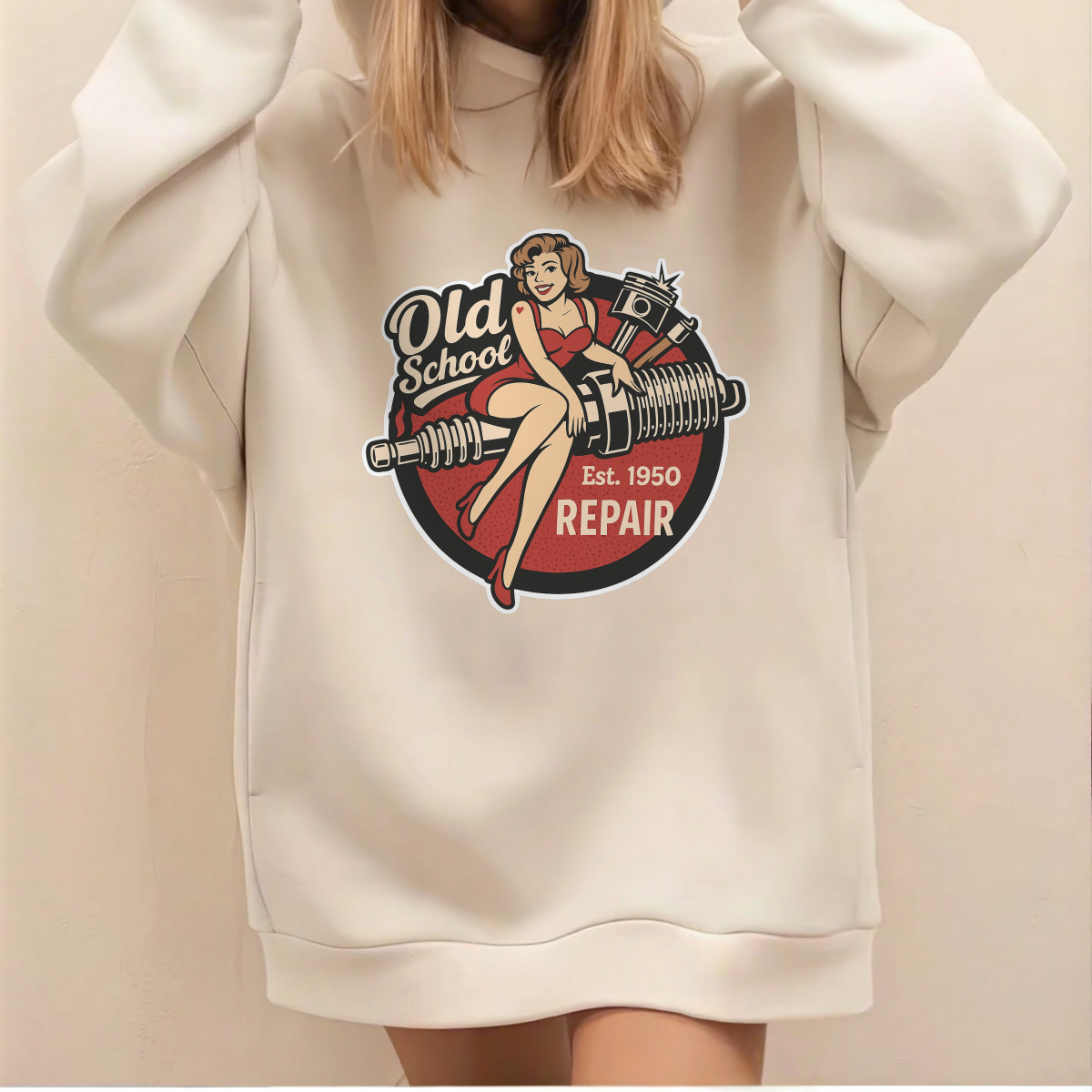 Old School Repair  DTF Transfers ， Edgy Applique Patches for Streetwear and Home Textiles , Bold Graphic Art Style ,  High-Definition Color Retention ,  Reusable DIY Decor Solution