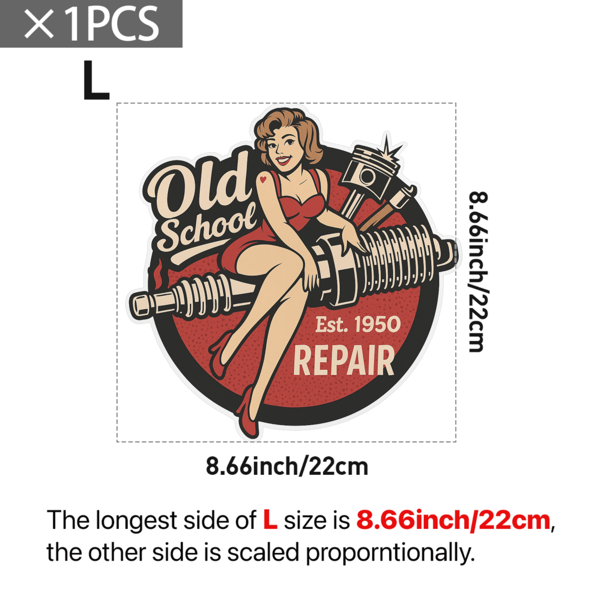 Old School Repair  DTF Transfers ， Edgy Applique Patches for Streetwear and Home Textiles , Bold Graphic Art Style ,  High-Definition Color Retention ,  Reusable DIY Decor Solution